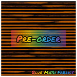 PRE-ORDER. Wonky Orange stripes fabric. By METER - BlueMothFabrics