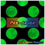 PRE-ORDER. Green grunge dots fabric. By METER - BlueMothFabrics