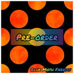 PRE-ORDER. Orange grunge dots fabric. By METER - BlueMothFabrics