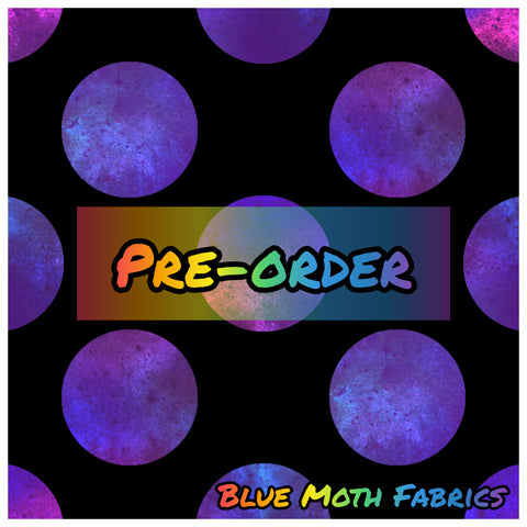 PRE-ORDER. Purple grunge dots fabric. By METER - BlueMothFabrics