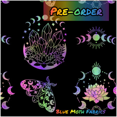 PRE-ORDER. Mystic Moon Pastel fabric. By METER