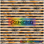 PRE-ORDER. Halloween Spiderweb Stripes fabric. By METER - BlueMothFabrics