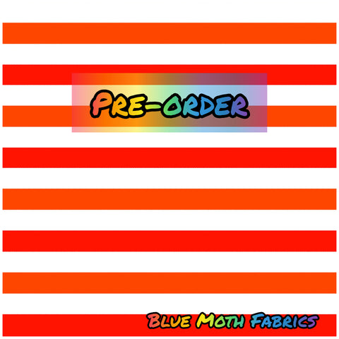 PRE-ORDER. Santa Skeleton stripes 2 coordinate fabric. By METER - BlueMothFabrics
