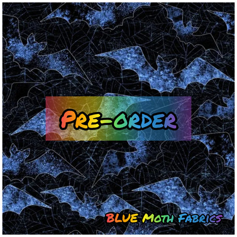 PRE-ORDER. Dark Night Bats fabric. By METER - BlueMothFabrics