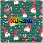 PRE-ORDER. Christmas Gnomes fabric. By METER - BlueMothFabrics
