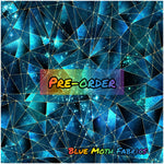 PRE-ORDER. Geometric Galaxy Turquoise fabric. By METER - BlueMothFabrics