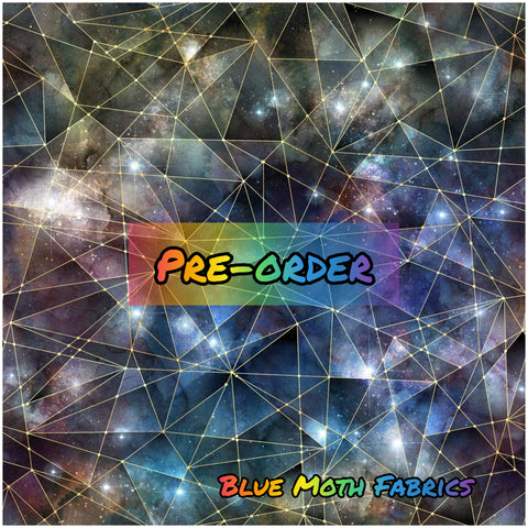 PRE-ORDER. Geometric Galaxy 2 fabric. By METER - BlueMothFabrics