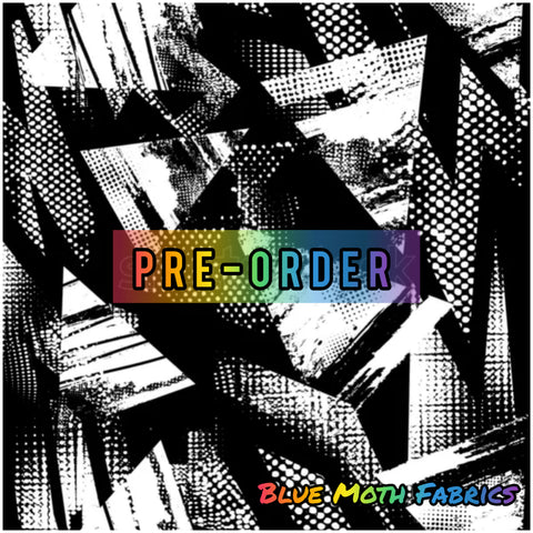 PRE-ORDER. Grunge Triangles fabric. By METER - BlueMothFabrics