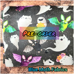 PRE-ORDER. Halloween Ghost fabric. By METER - BlueMothFabrics