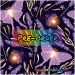 PRE-ORDER. Lavender Moth fabric. By METER - BlueMothFabrics