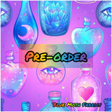 PRE-ORDER. Pink Potions fabric. By METER - BlueMothFabrics