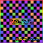 PRE-ORDER. Rainbow Neon Checkerboard fabric. By METER - BlueMothFabrics