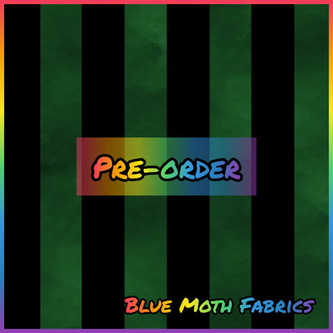 PRE-ORDER. Green wide texture stripe  fabric. By METER - BlueMothFabrics