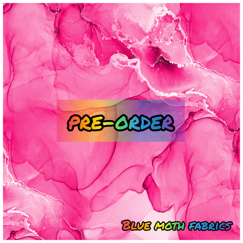 PRE-ORDER. Marble Ink Pink Faux leather / vinyl fabric. 40x130cm