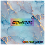 PRE-ORDER. Marble Ink blue azure fabric. By METER - BlueMothFabrics