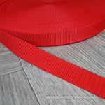 Red Webbing 1inch/25mm, sold by Meter