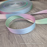 Pastel Rainbow Webbing 1inch/25mm, sold by Meter - BlueMothFabrics
