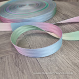 Pastel Rainbow Webbing 1inch/25mm, sold by Meter - BlueMothFabrics