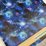 Blue Galaxy Faux leather / vinyl fabric. 40x66cm roll