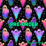 PRE-ORDER. Neon Ghosts fabric. By METER - BlueMothFabrics