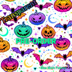 PRE-ORDER. Halloween TRANSPARENT Faux leather / vinyl fabric. 40x130cm